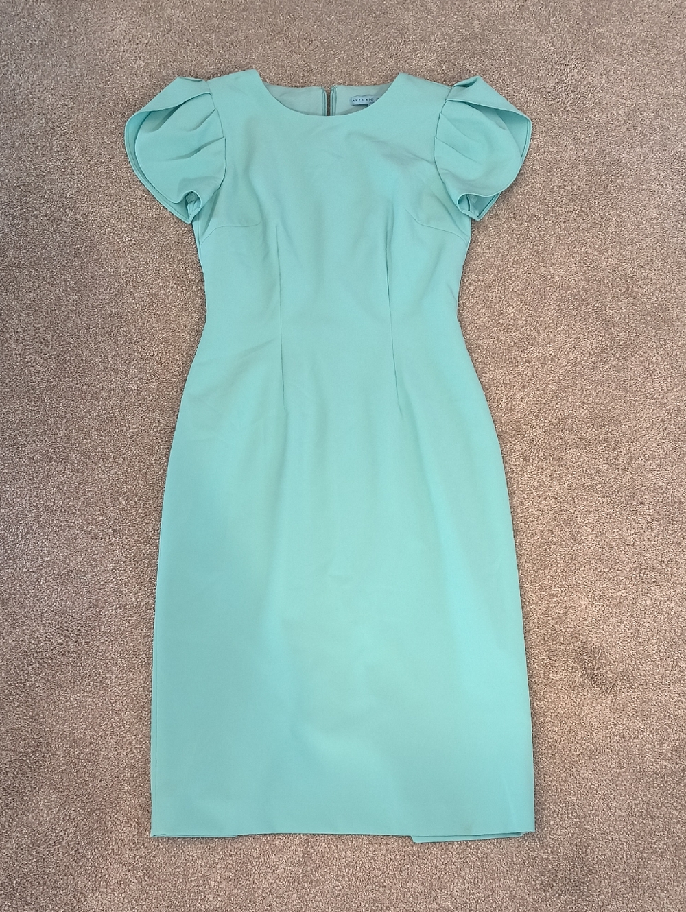 ANTONIO MELANI Mint Like New Puff-Sleeve Sheath Pencil Dress 0